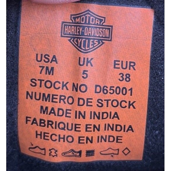 Harley-Davidson Women’s Sz 7 Kavan Lace Side-Zip Ankle Boot D65001 Black Leather - Picture 10 of 10